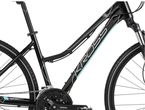 Kross Evado 5.0 2021 damski czarno-turkusowy połysk 2.jpg