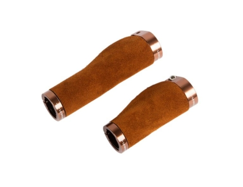 Chwyty kierownicy zamszowe KROSS SUMAC 137+100MM  brązowe.jpg